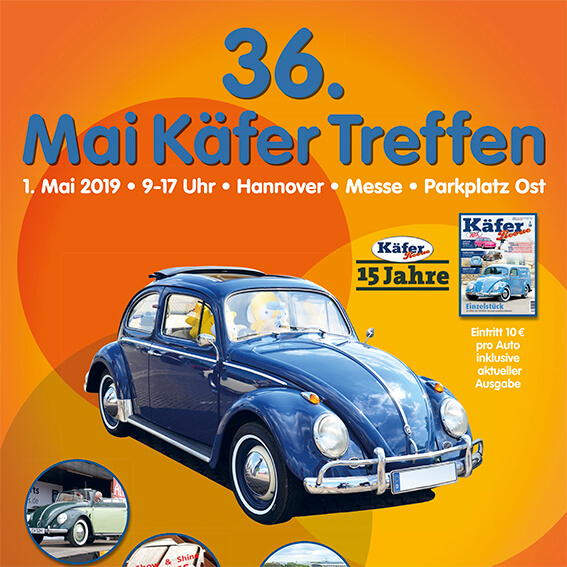 Plakat zum 36. Maikäfertreffen in Hannover