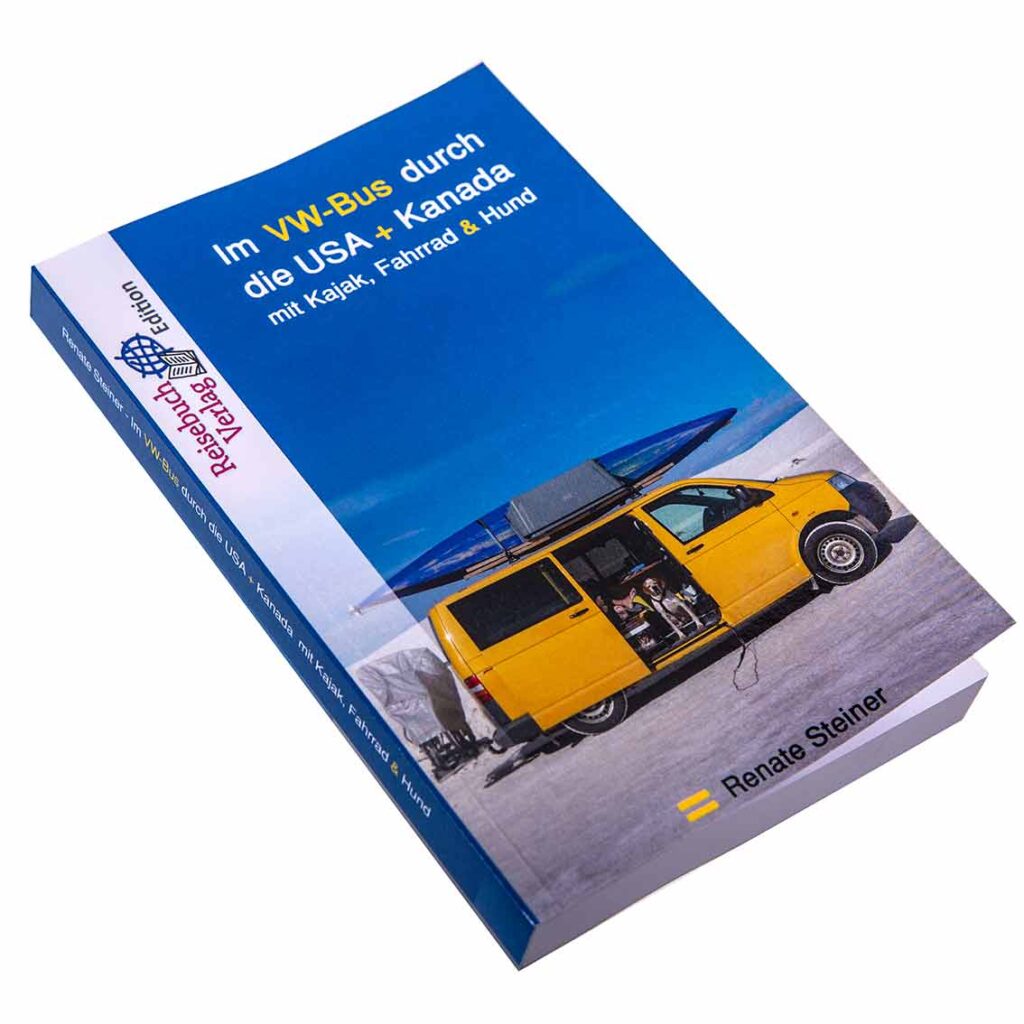Buchtipp von BUS-ok: Reisebericht "Im VW-Bus durch die USA+Kanada..mit Kajak, Fahrrad Hund"