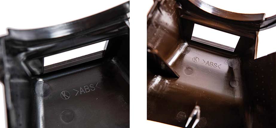 Sowohl die schwarze als auch die braune Abdeckung besteht aus hochwertigem ABS Kunststoff-genau wie damals das Original